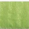 Parrot Green Saree In Linen With Silver Brocade Border And Striped Pallu Along With Yellow Unstitched Blouse - Image 6