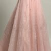 Light Peach Stone Embroidered Net Evening Gown - Image 4